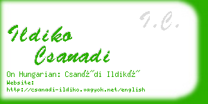 ildiko csanadi business card